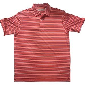 Carnoustie Performance Geranium Red and Blue Men’s Golf Shirt